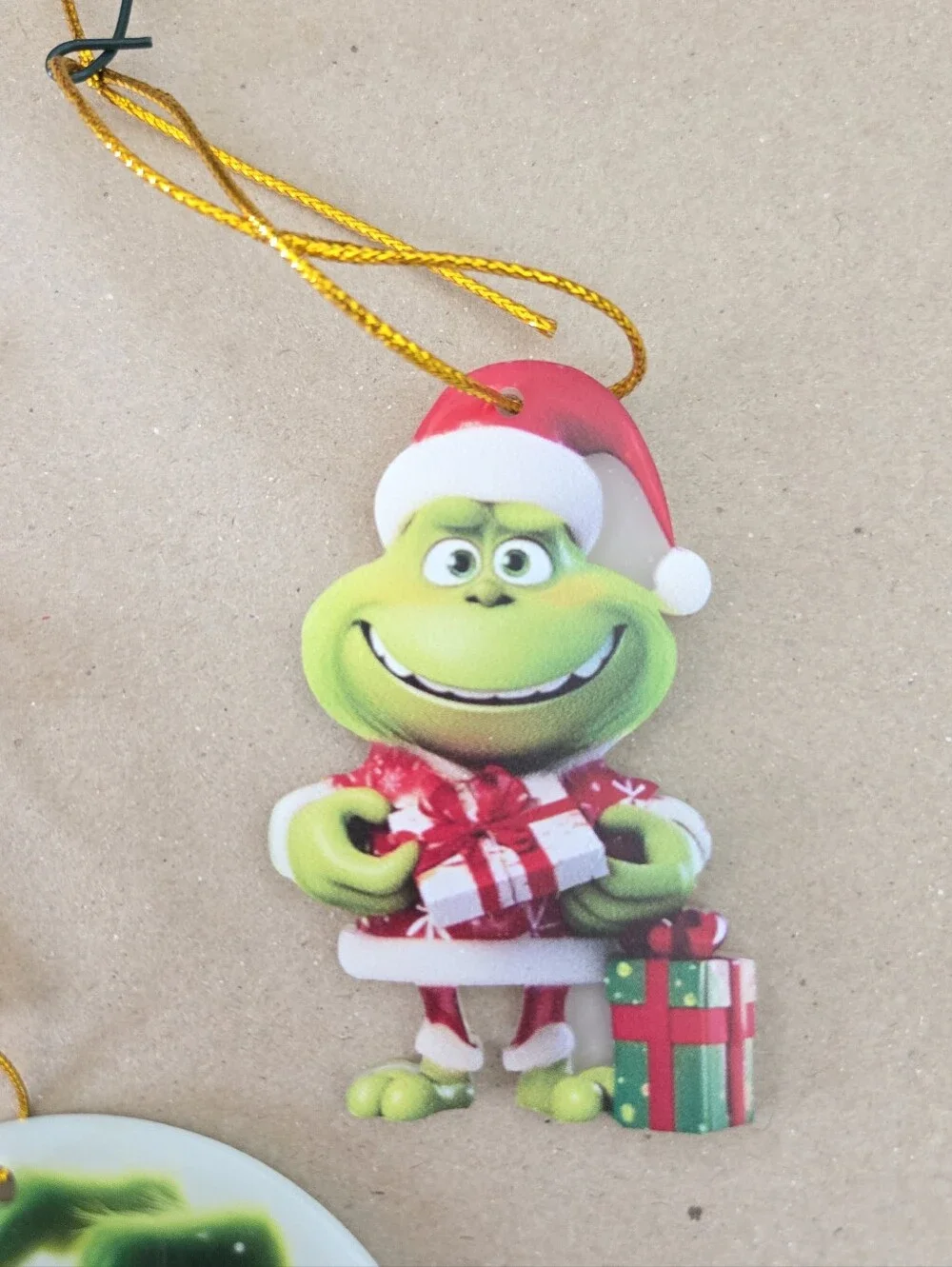 Holiday Grinch-Inspired Green Christmas Ornament Set, EUC